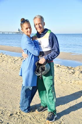 Katja Woywood und Marco Girnth beim BALTIC LIGHTS-WARM UP 2026 Charity Schilttenhunderennen in Heringsdorf auf Usedom am 07.03.2026