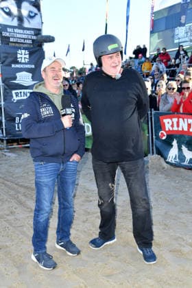 Till Demtroeder und Walter Waldi Lehnertz beim BALTIC LIGHTS-WARM UP 2026 Charity Schilttenhunderennen in Heringsdorf auf Usedom am 07.03.2026