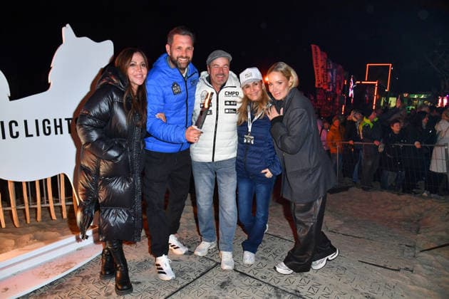 Simone Thomalla, Matthias Killing, Till Demtroeder, Tanja Lanäus und Janine Kunze beim BALTIC LIGHTS-WARM UP 2026 Charity Schilttenhunderennen in Heringsdorf auf Usedom am 07.03.2026