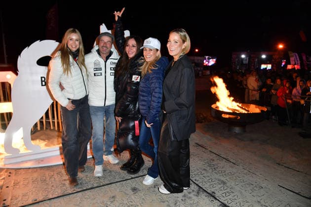 Nina Ensmann, Till Demtroeder, Simone Thomalla, Tanja Lanäus und Janine Kunze beim BALTIC LIGHTS-WARM UP 2026 Charity Schilttenhunderennen in Heringsdorf auf Usedom am07.03.2026