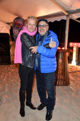 Roman Knizka und Wolfgang Stumph beim BALTIC LIGHTS-WARM UP 2026 Charity Schilttenhunderennen in Heringsdorf auf Usedom am 07.03.2026