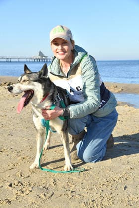 Sanna Englund beim BALTIC LIGHTS-WARM UP 2026 Charity Schilttenhunderennen in Heringsdorf auf Usedom am 07.03.2026
