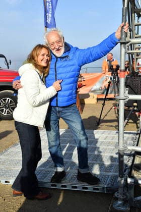 Dieter Hallervorden und Christiane Zander beim BALTIC LIGHTS 2026 Charity Schilttenhunderennen in Heringsdorf auf Usedom am 07.03.2026