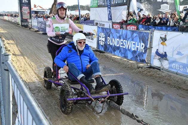 Dieter Hallervorden beim BALTIC LIGHTS 2026 Charity Schilttenhunderennen in Heringsdorf auf Usedom am 07.03.2026
