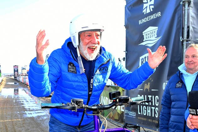 Dieter Hallervorden beim BALTIC LIGHTS 2026 Charity Schilttenhunderennen in Heringsdorf auf Usedom am 07.03.2026