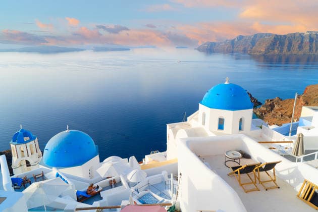weiße Glockentürme Insel Santorin, Griechenland weiße Glockentürme Insel Santorin, Griechenland (License=RF) Copyright: xZoonar.com AnastasyxYarmolovichx 24744615