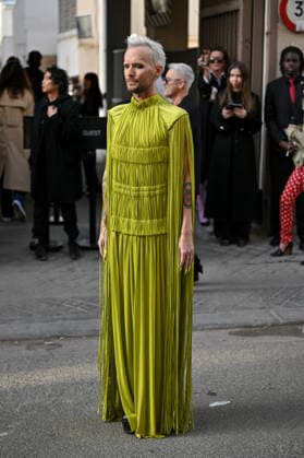 PFW Jean Paul Gaultier Outside Arrivals Fredrik Robertsson arriving at the Jean Paul Gaultier show during Fashion Week in Paris, France on March 8, 2026. Photo by Julien Reynaud APS-Medias ABACAPRESS.COM Paris France  Copyright: xReynaudxJulien APS-Medias ABACAx