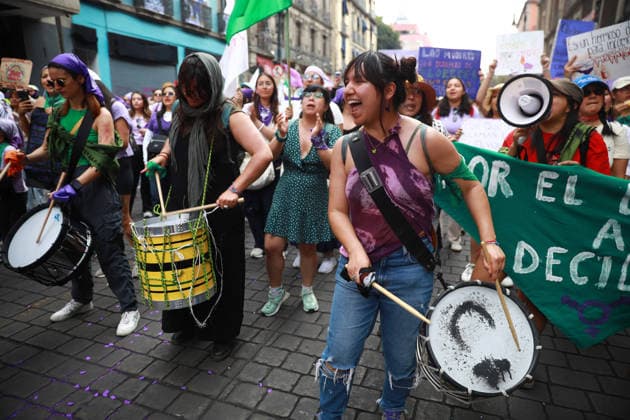 Demonstration to mark International Women s Day in Mexico City MEXICO CITY, MEXICO - MARCH 08: Women take part in a demonstration to mark International Women s Day, in Mexico City, Mexico on March 08, 2026. Thousands of women gathered in different groups to demand women’s rights and protest against gender-based violence during International Women’s Day events in Mexico s capital, ending outside the National Palace. Daniel Cardenas Anadolu Mexico City Mexico. Editorial use only. Please get in touch for any other usage.  Copyright: x2026xAnadoluxDanielxCardenasx
