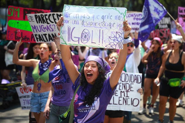 Demonstration to mark International Women s Day in Mexico City MEXICO CITY, MEXICO - MARCH 08: Women take part in a demonstration to mark International Women s Day, in Mexico City, Mexico on March 08, 2026. Thousands of women gathered in different groups to demand women’s rights and protest against gender-based violence during International Women’s Day events in Mexico s capital, ending outside the National Palace. Daniel Cardenas Anadolu Mexico City Mexico. Editorial use only. Please get in touch for any other usage.  Copyright: x2026xAnadoluxDanielxCardenasx