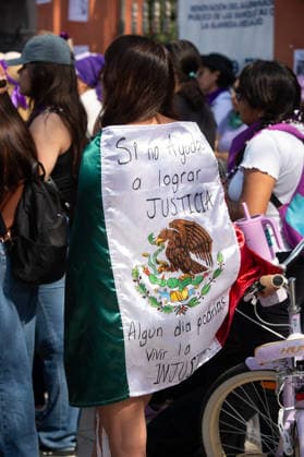 Mexico International Women™s Day A woman taking part during a demonstration in Queretaro to commemorate the International Women s Day to demand equality gender and women s rights. Thousands of women around the world are joining the global International Women s Day strike. on March 8, 2026 in Queretaro, Mexico. (Photo by Jose Carrera Eyepix Group) Copyright: xJosexCarrera xEyepixxGroupx JFC_08032026_177616