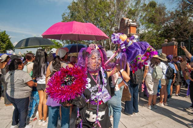 Mexico International Women™s Day A woman taking part during a demonstration in Queretaro to commemorate the International Women s Day to demand equality gender and women s rights. Thousands of women around the world are joining the global International Women s Day strike. on March 8, 2026 in Queretaro, Mexico. (Photo by Jose Carrera Eyepix Group) Copyright: xJosexCarrera xEyepixxGroupx JFC_08032026_177635
