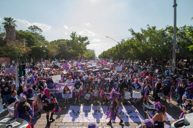 Mexico International Women™s Day Hindered of Women taking part during a demonstration in Queretaro to commemorate the International Women s Day to demand equality gender and women s rights. Thousands of women around the world are joining the global International Women s Day strike. on March 8, 2026 in Queretaro, Mexico. (Photo by Jose Carrera Eyepix Group) Copyright: xJosexCarrera xEyepixxGroupx JFC_08032026_177637