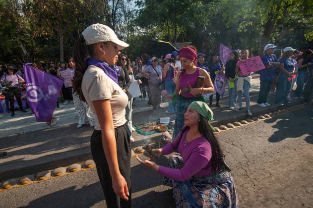 Mexico International Women™s Day Women taking part during a demonstration in Queretaro to commemorate the International Women s Day to demand equality gender and women s rights. Thousands of women around the world are joining the global International Women s Day strike. on March 8, 2026 in Queretaro, Mexico. (Photo by Jose Carrera Eyepix Group) Copyright: xJosexCarrera xEyepixxGroupx JFC_08032026_177642