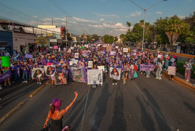 Mexico International Women™s Day Hindered of Women taking part during a demonstration in Queretaro to commemorate the International Women s Day to demand equality gender and women s rights. Thousands of women around the world are joining the global International Women s Day strike. on March 8, 2026 in Queretaro, Mexico. (Photo by Jose Carrera Eyepix Group) Copyright: xJosexCarrera xEyepixxGroupx JFC_08032026_177646