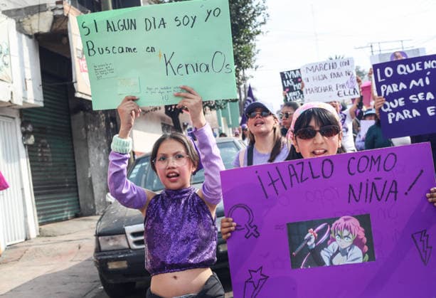 Women Join Global Strike for International Women s Day A woman taking part during a rally marking the International Women s Day to demand women rights. on March 8, 2026 in Tlaxcala, Mexico. (Photo by Essene Hernandez Eyepix Group) Copyright: xEssenexHernandezx xEyepixxGroupx EH_08032026_177700