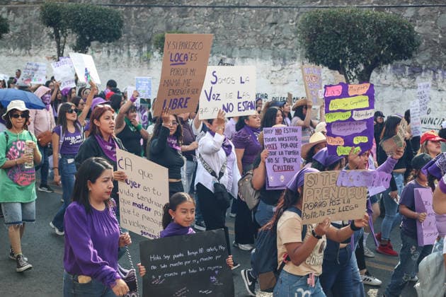 Women Join Global Strike for International Women s Day Women taking part during a rally marking the International Women s Day to demand women rights. on March 8, 2026 in Tlaxcala, Mexico. (Photo by Essene Hernandez Eyepix Group) Copyright: xEssenexHernandezx xEyepixxGroupx EH_08032026_177709