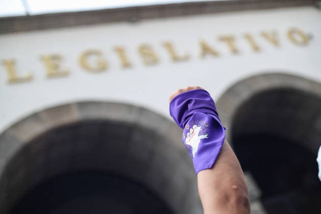 Women Join Global Strike for International Women s Day A woman raising her fist during a rally marking the International Women s Day to demand women rights. on March 8, 2026 in Tlaxcala, Mexico. (Photo by Essene Hernandez Eyepix Group) Copyright: xEssenexHernandezx xEyepixxGroupx EH_08032026_177733