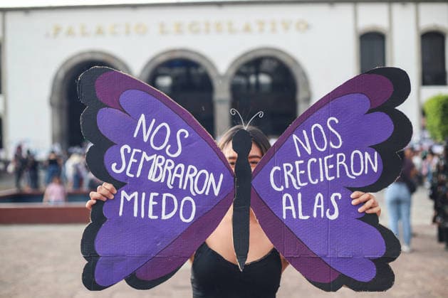 Women Join Global Strike for International Women s Day A woman taking part during a rally marking the International Women s Day to demand women rights. on March 8, 2026 in Tlaxcala, Mexico. (Photo by Essene Hernandez Eyepix Group) Copyright: xEssenexHernandezx xEyepixxGroupx EH_08032026_177735
