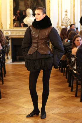 PFW - Magda Butrym Runway A model walks the runway during the Magda Butrym Womenswear Fall Winter 2026-2027 show as part of Paris Fashion Week on March 08, 2026 in Paris, France. Photo by Alain Gil Gonzalez ABACAPRESS.COM Paris France  Copyright: xGonzalezxAlain-Gil ABACAx