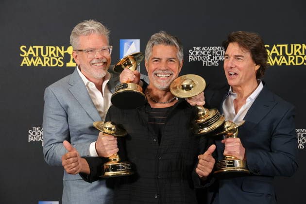 Los Angeles CA March 8 Tom Cruise, Esai Morales and Christopher McQuarrie the 53rd Annual Saturn Awards held at Universal Hilton on March 08, 2026 in Los Angeles, California. Credit: USA - ZUMAa123 20260308_zaa_a123_114 Copyright: xAdMediax