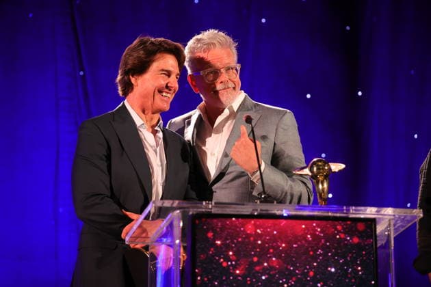 Los Angeles CA March 8 Tom Cruise and Christopher McQuarrie the 53rd Annual Saturn Awards held at Universal Hilton on March 08, 2026 in Los Angeles, California Credit AdMedia 453900 2026 03 08  Copyright: xAdMediax STAR_453900_066