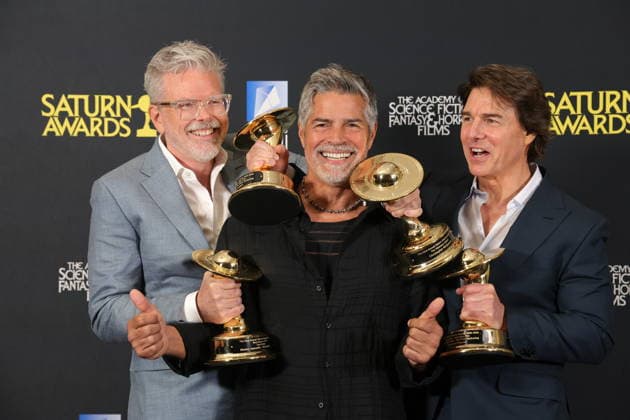 Los Angeles CA March 8 Tom Cruise, Esai Morales and Christopher McQuarrie the 53rd Annual Saturn Awards held at Universal Hilton on March 08, 2026 in Los Angeles, California Credit AdMedia 453900 2026 03 08  Copyright: xAdMediax STAR_453900_123
