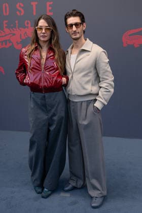 PFW - Lacoste Photocall Natasha Andrews and Pierre Niney attend the Lacoste Womenswear Fall Winter 2026-2027 show as part of Paris Fashion Week on March 08, 2026 at Roland Garros Stadium in Paris, France. Photo by Laurent Zabulon ABACAPRESS.COM Paris France  Copyright: xZabulonxLaurent ABACAx