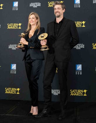 March 8, 2026, Hollywood, California, United States: Barbara and Andro s Muschietti arrive on the red carpet of the 53rd Annual Saturn Awards at The Hilton Universal City Hotel in Hollywood California on Mar. 8, 2026. (Contributing Photographer, Hollywood United States - ZUMAt169 20260308_zep_t169_014 Copyright: xConnorxTerryx