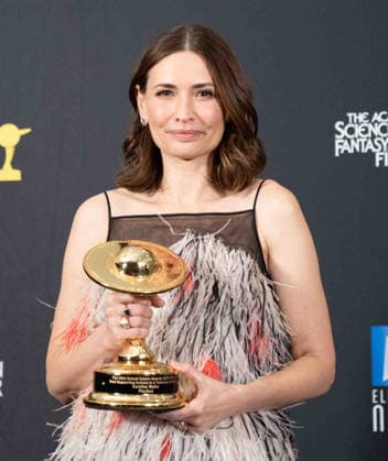 March 8, 2026, Hollywood, California, United States: Karolina Wydra arrives on the red carpet of the 53rd Annual Saturn Awards at The Hilton Universal City Hotel in Hollywood California on Mar. 8, 2026. (Contributing Photographer, Hollywood United States - ZUMAt169 20260308_zep_t169_016 Copyright: xConnorxTerryx