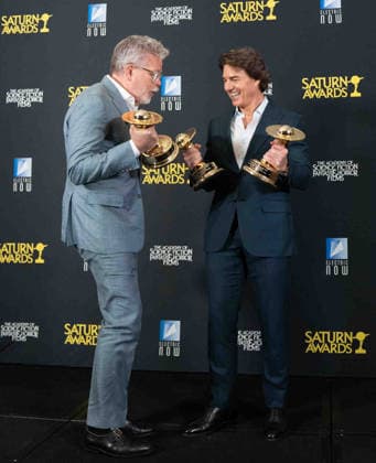 March 8, 2026, Hollywood, California, United States: Christopher McQuarrie and Tom Cruise arrive on the red carpet of the 53rd Annual Saturn Awards at The Hilton Universal City Hotel in Hollywood California on Mar. 8, 2026. (Contributing Photographer, Hollywood United States - ZUMAt169 20260308_zep_t169_031 Copyright: xConnorxTerryx