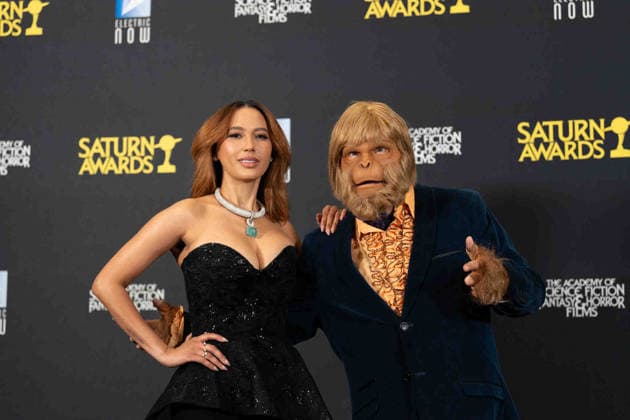 March 8, 2026, Hollywood, California, United States: Andy Allo and Dana Gould arrives on the red carpet of the 53rd Annual Saturn Awards at The Hilton Universal City Hotel in Hollywood California on Mar. 8, 2026. (Contributing Photographer, Hollywood United States - ZUMAt169 20260308_zep_t169_045 Copyright: xConnorxTerryx