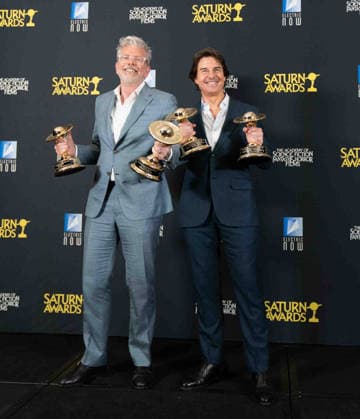 March 8, 2026, Hollywood, California, United States: Christopher McQuarrie and Tom Cruise arrive on the red carpet of the 53rd Annual Saturn Awards at The Hilton Universal City Hotel in Hollywood California on Mar. 8, 2026. (Contributing Photographer, Hollywood United States - ZUMAt169 20260308_zep_t169_048 Copyright: xConnorxTerryx