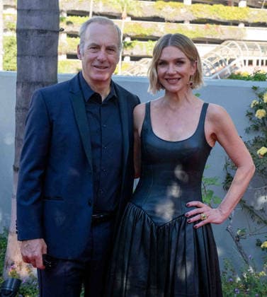 March 8, 2026, Hollywood, California, United States: Bob Odenkirk and Rhea Seehorn and Karolina Wydra arrive on the red carpet of the 53rd Annual Saturn Awards at The Hilton Universal City Hotel in Hollywood California on Mar. 8, 2026. (Contributing Photographer, Hollywood United States - ZUMAt169 20260308_zep_t169_059 Copyright: xConnorxTerryx