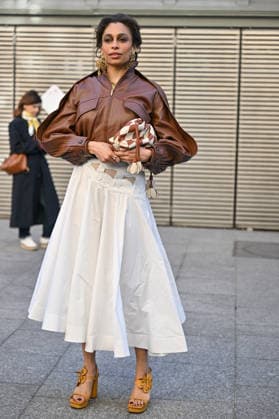 PFW Zimmermann Outside Arrivals Celeste arriving at the Zimmermann show during Fashion Week in Paris, France on March 9, 2026. Photo by Julien Reynaud APS-Medias ABACAPRESS.COM Paris France  Copyright: xReynaudxJulien APS-Medias ABACAx