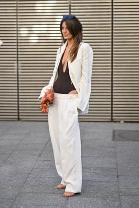 PFW Zimmermann Outside Arrivals Leila George arriving at the Zimmermann show during Fashion Week in Paris, France on March 9, 2026. Photo by Julien Reynaud APS-Medias ABACAPRESS.COM Paris France  Copyright: xReynaudxJulien APS-Medias ABACAx