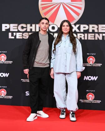 Milan, photocall for the contestants of the new edition of Pechino Express 2026, starting March 12 on Sky. Pictured: Chanel Totti and Filippo Laurino.  Copyright: xManuelexMangiarottix xipa-agency.netx xManuelexMangiarottix IPA_Agency_IPA72619600