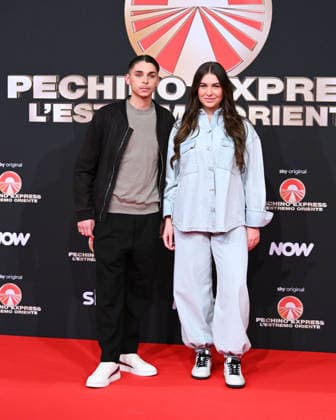 Milan, photocall for the contestants of the new edition of Pechino Express 2026, starting March 12 on Sky. Pictured: Chanel Totti and Filippo Laurino.  Copyright: xManuelexMangiarottix xipa-agency.netx xManuelexMangiarottix IPA_Agency_IPA72619602