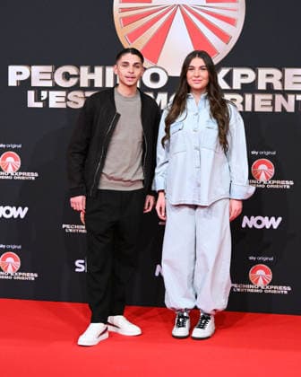 Milan, photocall for the contestants of the new edition of Pechino Express 2026, starting March 12 on Sky. Pictured: Chanel Totti and Filippo Laurino.  Copyright: xManuelexMangiarottix xipa-agency.netx xManuelexMangiarottix IPA_Agency_IPA72619607
