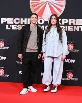 Milan, photocall for the contestants of the new edition of Pechino Express 2026, starting March 12 on Sky. Pictured: Chanel Totti and Filippo Laurino.  Copyright: xManuelexMangiarottix xipa-agency.netx xManuelexMangiarottix IPA_Agency_IPA72619608