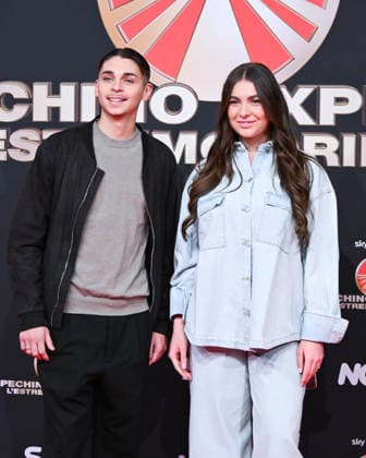 Milan, photocall for the contestants of the new edition of Pechino Express 2026, starting March 12 on Sky. Pictured: Chanel Totti and Filippo Laurino.  Copyright: xManuelexMangiarottix xipa-agency.netx xManuelexMangiarottix IPA_Agency_IPA72619610