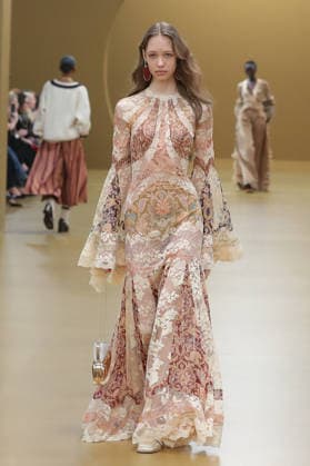 PFW - Zimmermann Runway A model walks the runway during the Zimmermann Womenswear Fall Winter 2026-2027 show as part of Paris Fashion Week on March 9, 2026 in Paris, France. Photo by Alain Gil Gonzalez ABACAPRESS.COM Paris France  Copyright: xGonzalezxAlain-Gil ABACAx