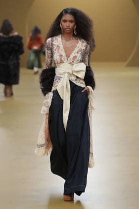 PFW - Zimmermann Runway A model walks the runway during the Zimmermann Womenswear Fall Winter 2026-2027 show as part of Paris Fashion Week on March 9, 2026 in Paris, France. Photo by Alain Gil Gonzalez ABACAPRESS.COM Paris France  Copyright: xGonzalezxAlain-Gil ABACAx