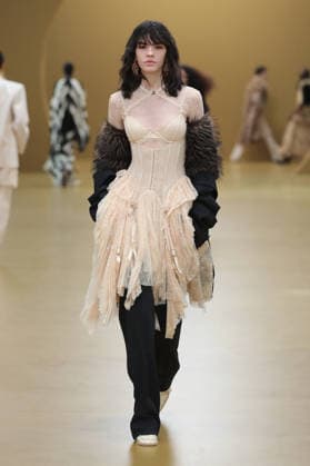PFW - Zimmermann Runway A model walks the runway during the Zimmermann Womenswear Fall Winter 2026-2027 show as part of Paris Fashion Week on March 9, 2026 in Paris, France. Photo by Alain Gil Gonzalez ABACAPRESS.COM Paris France  Copyright: xGonzalezxAlain-Gil ABACAx