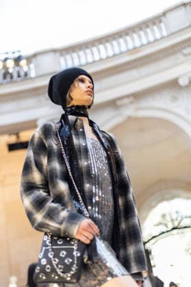 PFW Zadig et Voltaire Runway NB Model walks on the runway at the Zadig & Voltaire Womenswear Fall Winter 2026-2027 show as part of Paris Fashion Week on March 09, 2026 in Paris, France. Photo by Nasser Berzane ABACAPRESS.COM Paris France  Copyright: xBerzanexNasser ABACAx