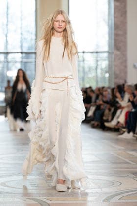 PFW - Gabriela Hearst Runway LZ A model walks the runway during the Gabriela Hearst Winter 2026-2027 show as part of Paris Fashion Week on March 09, 2026 at Petit Palais in Paris, France. Photo by Laurent Zabulon ABACAPRESS.COM  Copyright: xZabulonxLaurent ABACAx
