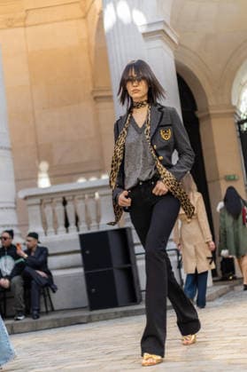 PFW Zadig et Voltaire Runway NB Model walks on the runway at the Zadig & Voltaire Womenswear Fall Winter 2026-2027 show as part of Paris Fashion Week on March 09, 2026 in Paris, France. Photo by Nasser Berzane ABACAPRESS.COM Paris France  Copyright: xBerzanexNasser ABACAx