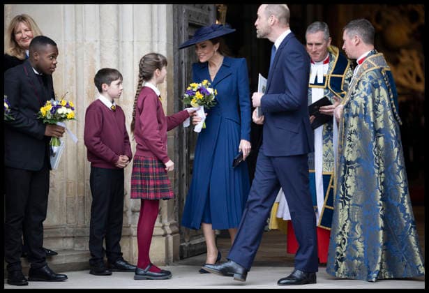 . 09 03 2026. London, United Kingdom. Prince William and Kate Middleton, the Prince and Princess of Wales , leaving the Commonwealth Day Service at Westminster Abbey in London.  xStephenxLockx xi-Imagesx IIM-26620-0084