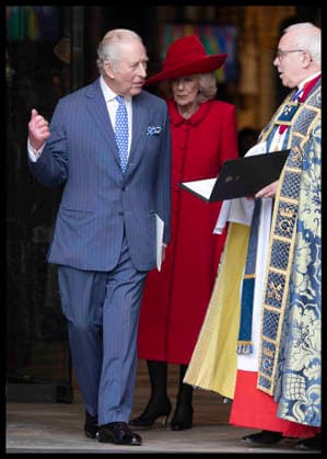 . 09 03 2026. London, United Kingdom. King Charles III and Queen Camilla leaving the Commonwealth Day Service at Westminster Abbey in London.  xStephenxLockx xi-Imagesx IIM-26620-0102
