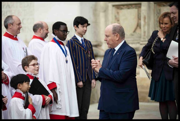 . 09 03 2026. London, United Kingdom. Prince Albert II of Monaco leaving the Commonwealth Day Service at Westminster Abbey in London.  xStephenxLockx xi-Imagesx IIM-26620-0131