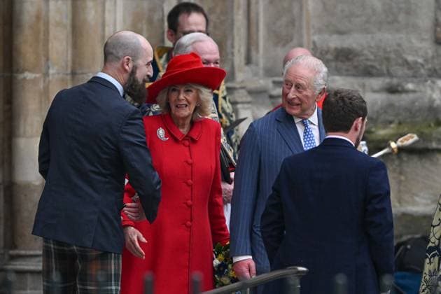 Commonwealth Day in London LONDON, UNITED KINGDOM - MARCH 9: Britain s King Charles III (2nd R), Queen Consort Camilla (3rd R), Prince William, and Princess of Wales Catherine attend a ceremony as part of Commonwealth Day celebrations in London, United Kingdom, on March 9, 2026. Rasid Necati Aslim Anadolu London United Kingdom. Editorial use only. Please get in touch for any other usage.  Copyright: x2026xAnadoluxRasidxNecatixAslimx